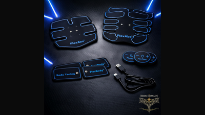 FlexPulse Elite wireless EMS muscle toner with abdominal pad for core strength and home workouts