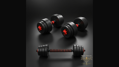 PowerForge 20kg adjustable barbell and dumbbell set for full body strength training at home gym