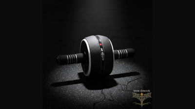 CoreRoll Pro dual-wheel ab roller kit with knee pad for core strength and home workout training