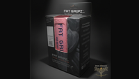 Pink and black packaging of FAT GRIPZ on a dark background
