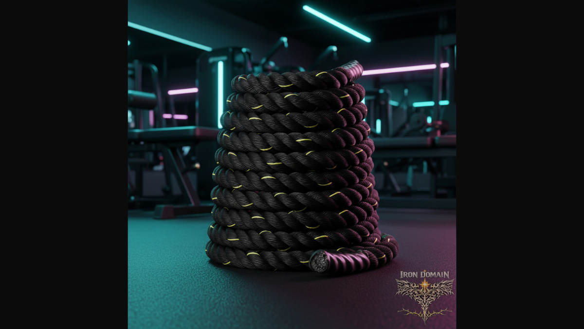 TitanRope 38mm heavy battle rope 9m for full body strength and cardio training at home gym