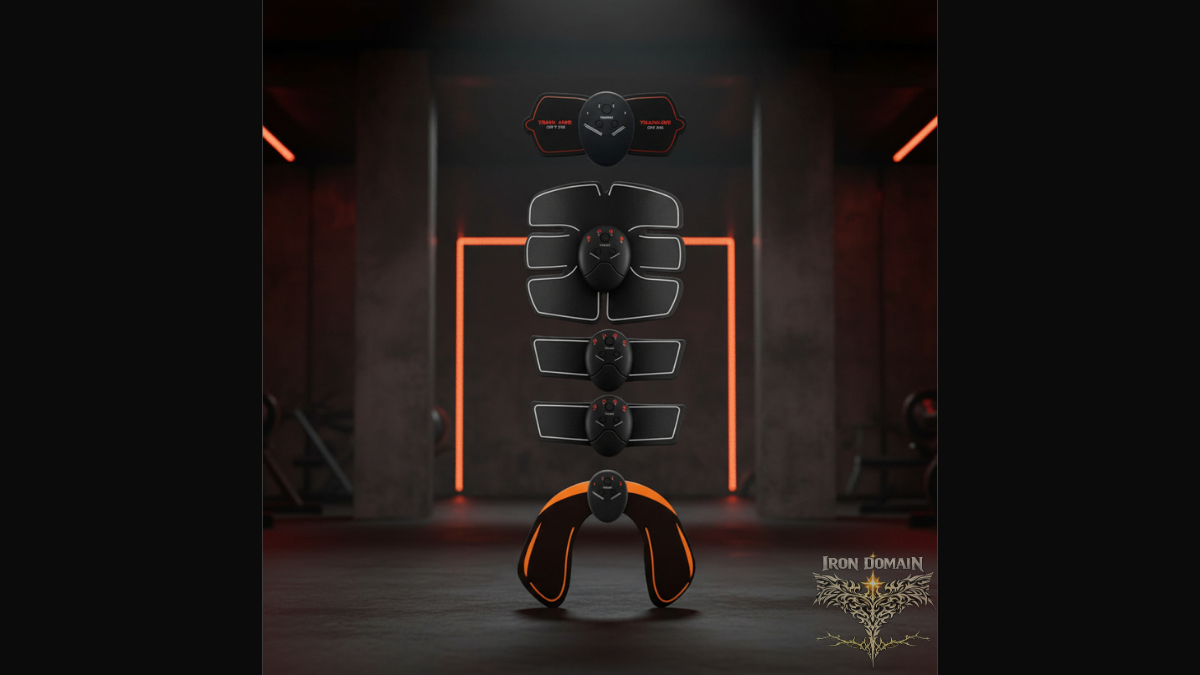 Lightweight wireless EMS muscle toner designed for portable workouts anytime anywhere