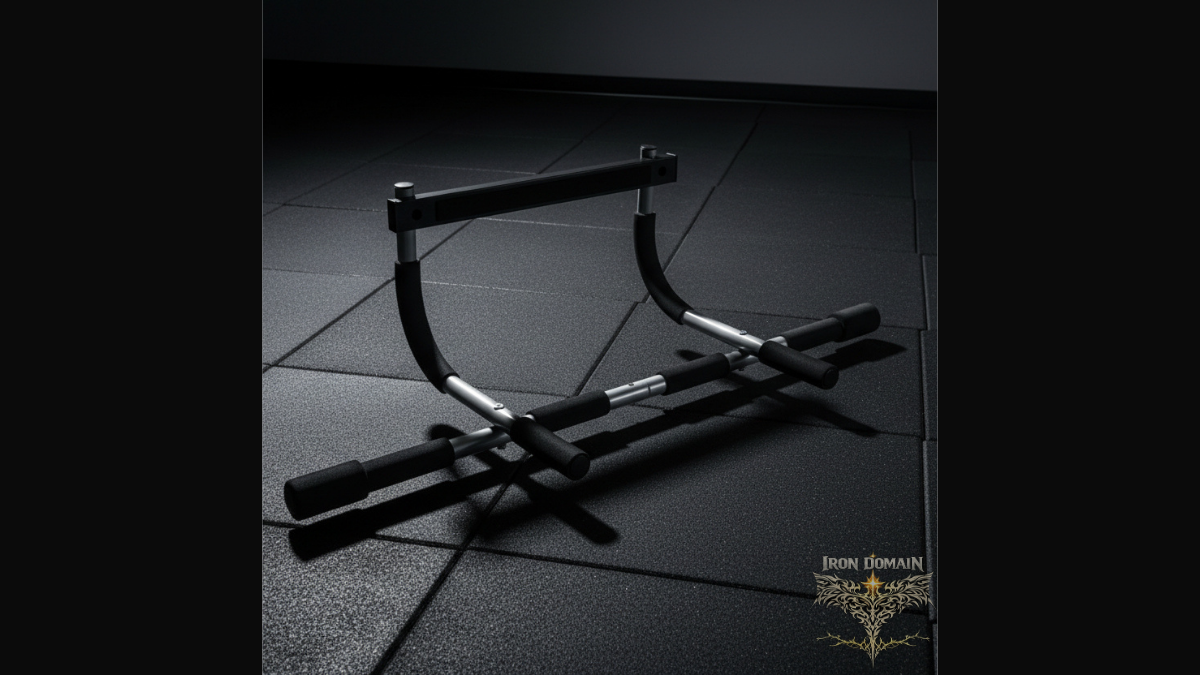 DoorMax Pro no-drill pull-up bar for doorway with adjustable width for home upper body workouts