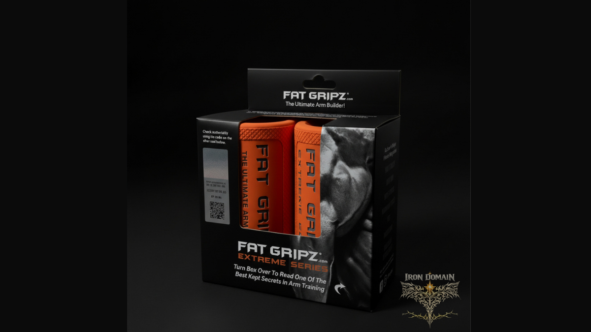 FatGripz style thick grip strength training accessory for enhanced forearm and grip power