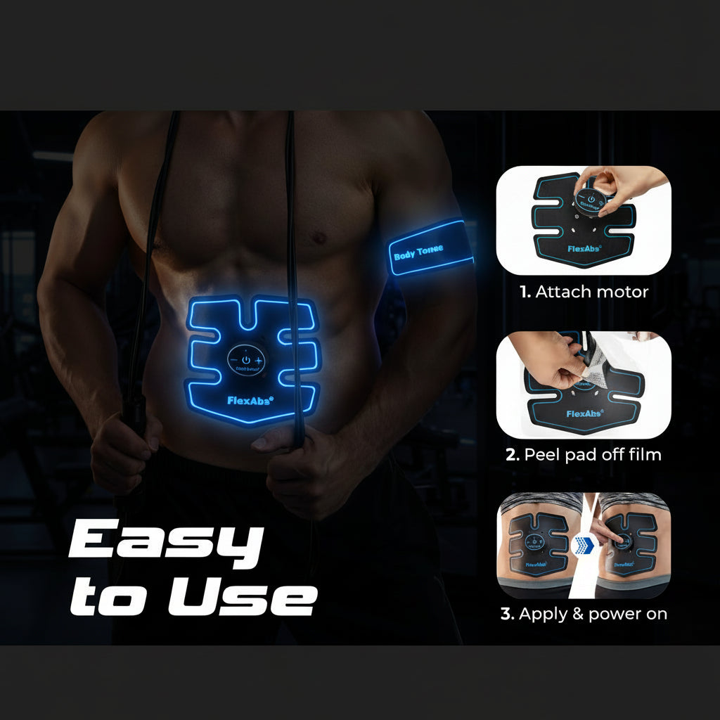 FlexPulse Elite — Wireless EMS Ab & Body Muscle Toner (3 Motors)
