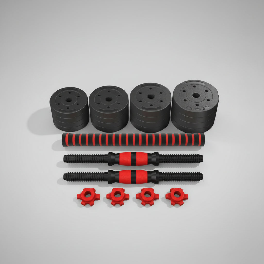 PowerForge 20kg Adjustable Barbell & Dumbbell Set — Home Strength System