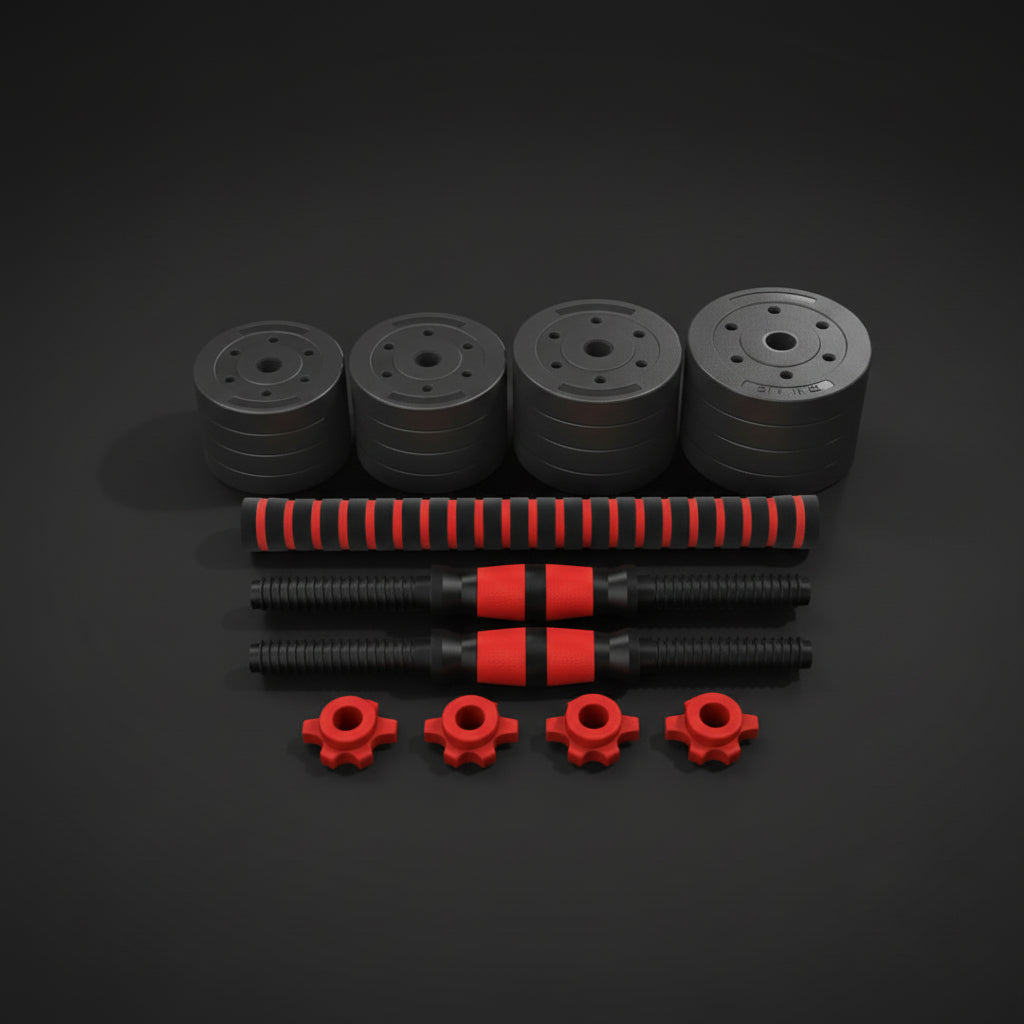 PowerForge 20kg Adjustable Barbell & Dumbbell Set — Home Strength System